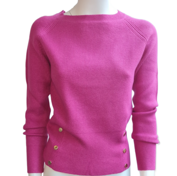 Maglioncino a costine girocollo da donna IB915 Baci e Abbracci - SITE_NAME_SEO